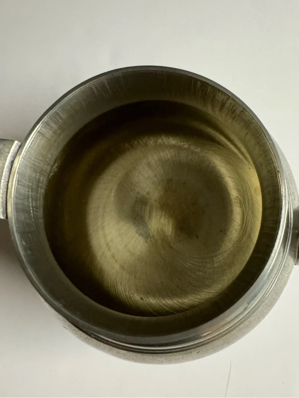 1960s Williamsburg Restoration Pewter Teapot by Kirk Stieff with Wood Handle